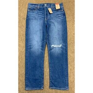 Levis Jeans Womens 32 Wedgie Straight Leg Button Fly High Rise Stretch Denim